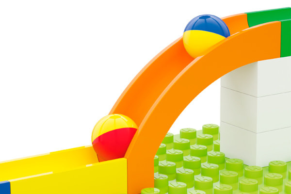 Tweekleurige knikkers