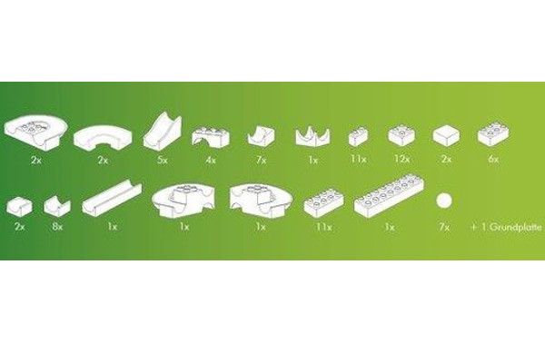 De set bestaat uit 85 onderdelen.