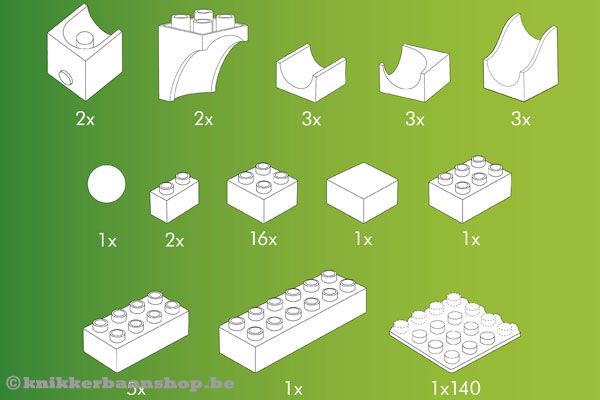 Inhoud van de katapul set.