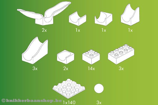 Inhoud van de schommel set.