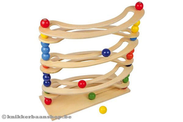 Flexibele marble run.